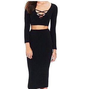 ✨BLACK 2 PIECE DRESS✨